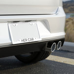 "HER CAR" Metal License Plate Frame