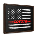 American Flag Coyote Premium Gallery Wrap Canvas (Red) - 5ohNation