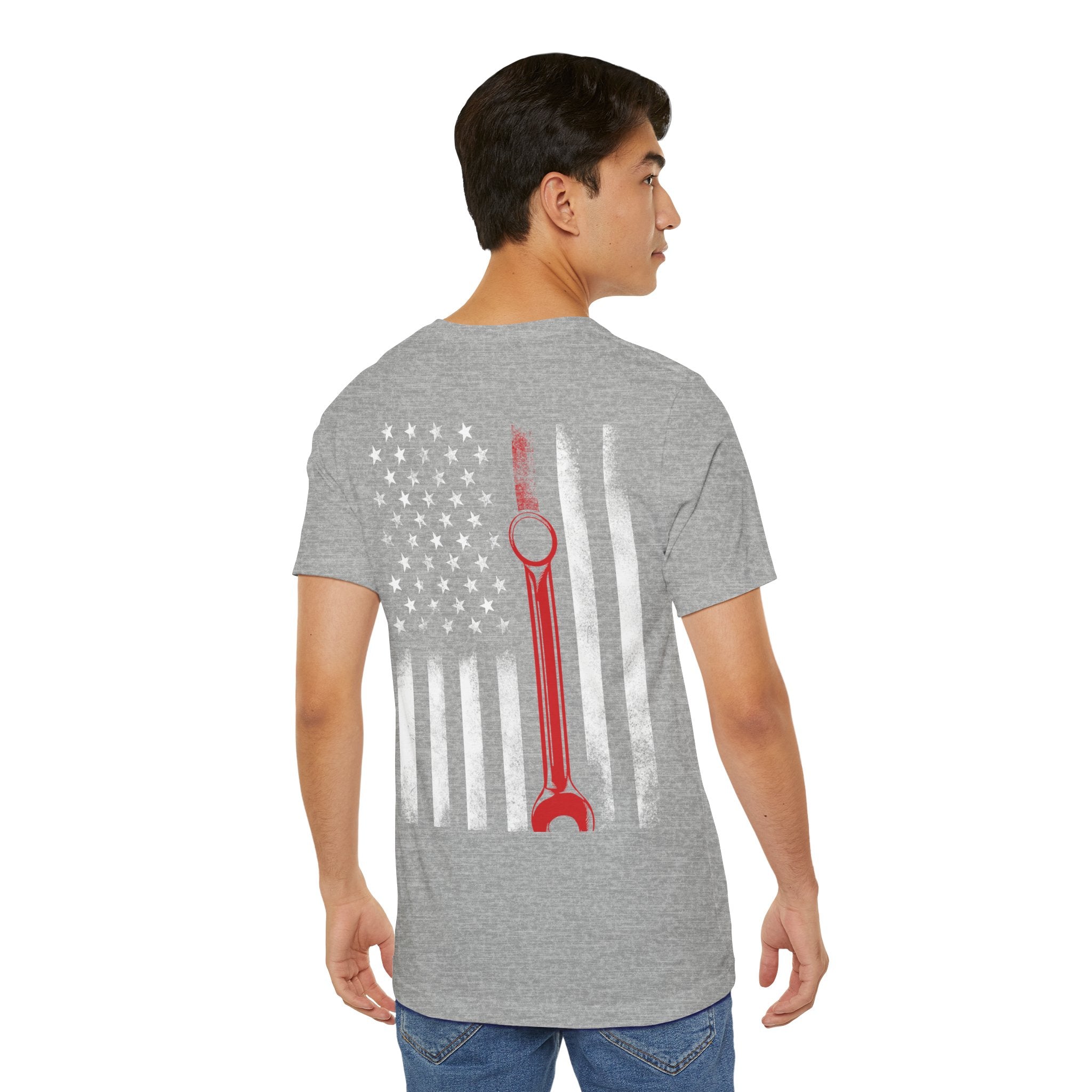American Flag Wrench Tee (Back Design) - 5ohNation