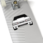 87-93 Foxbody White Sticker (Front) - 5ohNation