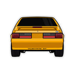 87-93 Orange Hatchback  Sticker (Rear) - 5ohNation