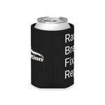 Race. Break. Fix. Repeat. can cooler