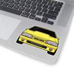 87-93 Yellow Foxbody Sticker (Front) - 5ohNation