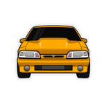 87-93 Foxbody Orange Sticker (Front) - 5ohNation