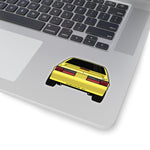 87-93 Yellow Hatchback Sticker (Rear) - 5ohNation