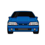 87-93 Foxbody Blue Sticker (Front) - 5ohNation