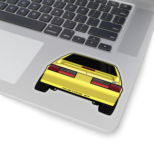 87-93 Yellow Hatchback Sticker (Rear) - 5ohNation