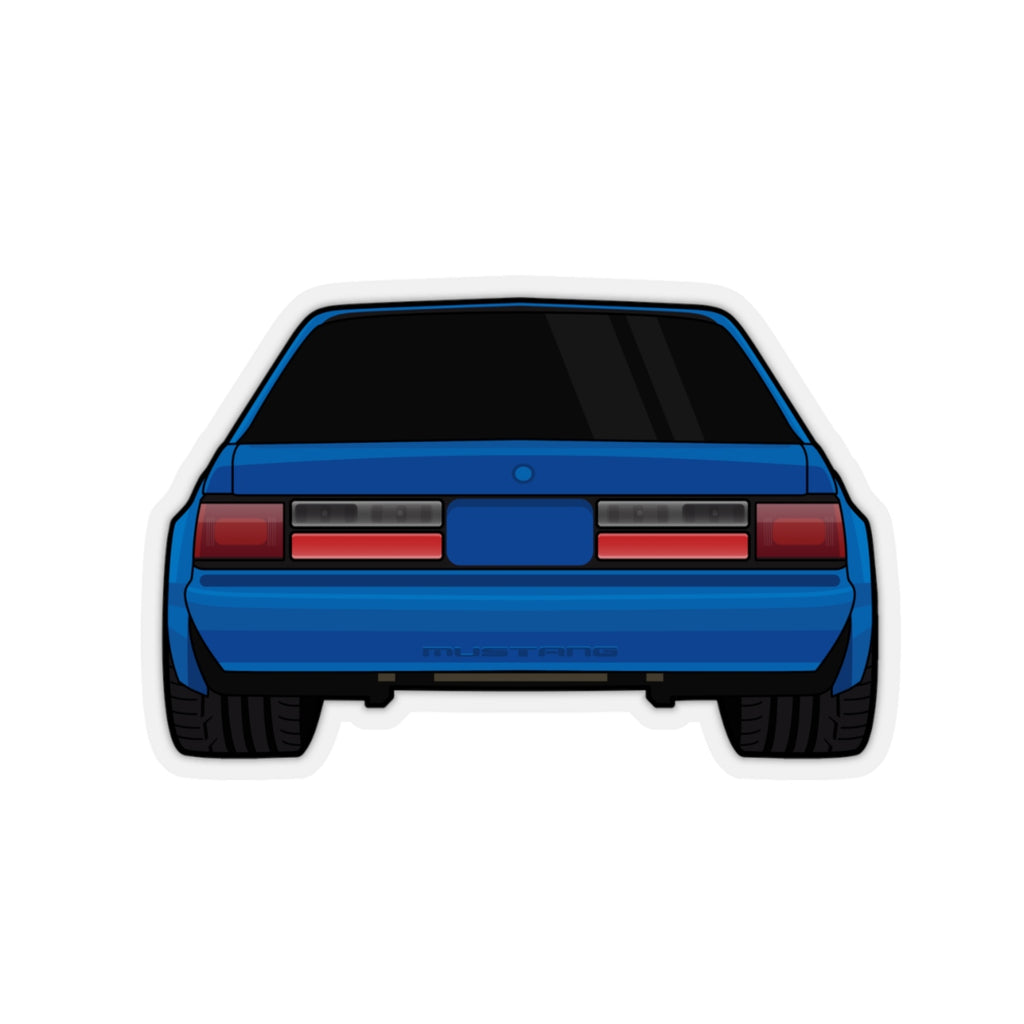88-93 Notchback Blue Sticker (Rear) - 5ohNation