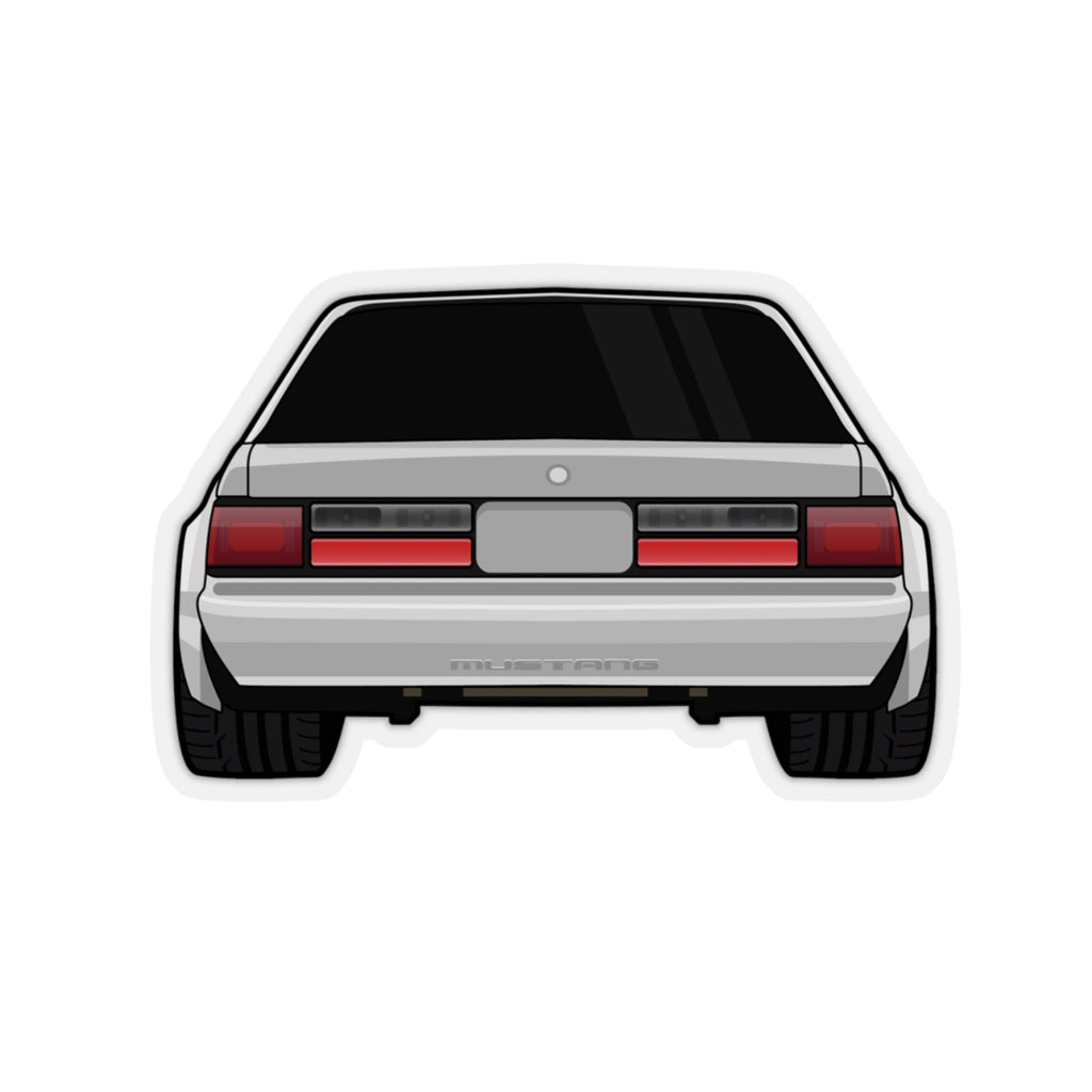 88-93 Notchback Silver Sticker (Rear) - 5ohNation
