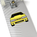 87-93 Yellow Foxbody Sticker (Front) - 5ohNation