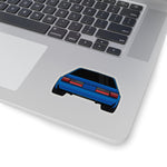 88-93 Notchback Blue Sticker (Rear) - 5ohNation