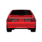 87-93 Red Hatchback Sticker (Rear) - 5ohNation