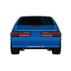 87-93 Blue Hatchback Sticker (Rear) - 5ohNation