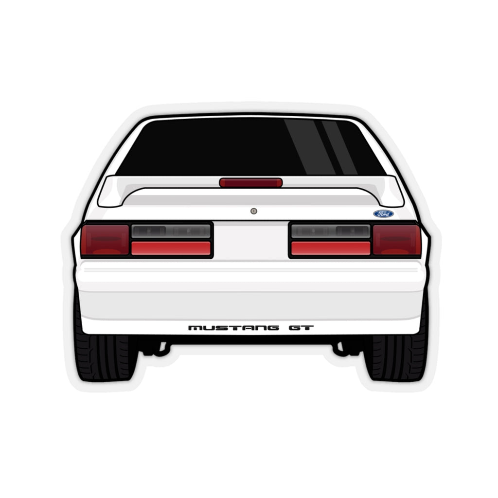 87-93 White Hatchback Sticker (Rear) - 5ohNation