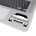 87-93 Foxbody White Sticker (Front) - 5ohNation