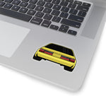 88-93 Notchback Yellow Sticker (Rear) - 5ohNation