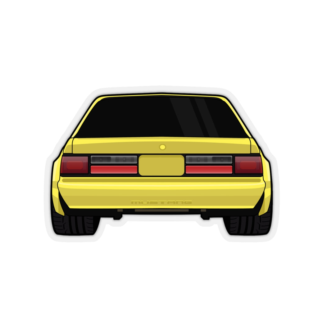 88-93 Notchback Yellow Sticker (Rear) - 5ohNation