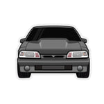 87-93 Foxbody Gray Sticker (Front) - 5ohNation