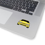 87-93 Yellow Foxbody Sticker (Front) - 5ohNation