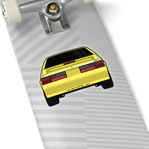 87-93 Yellow Hatchback Sticker (Rear) - 5ohNation
