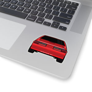87-93 Red Hatchback Sticker (Rear) - 5ohNation
