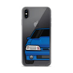 87-93 Blue Foxbody iPhone Case (Front) - 5ohNation