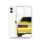 87-93 Yellow Hatchback iPhone Case (Rear) - 5ohNation