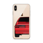 87-93 Red Hatchback iPhone Case (Rear) - 5ohNation
