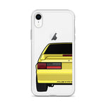 87-93 Yellow Hatchback iPhone Case (Rear) - 5ohNation