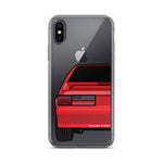 87-93 Red Hatchback iPhone Case (Rear) - 5ohNation