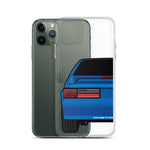 87-93 Blue Hatchback iPhone Case (Rear) - 5ohNation