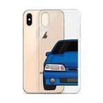 87-93 Blue Foxbody iPhone Case (Front) - 5ohNation