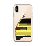 87-93 Yellow Hatchback iPhone Case (Rear) - 5ohNation