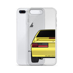 87-93 Yellow Hatchback iPhone Case (Rear) - 5ohNation