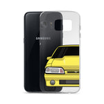 87-93 Yellow Foxbody Samsung Case (Front) - 5ohNation