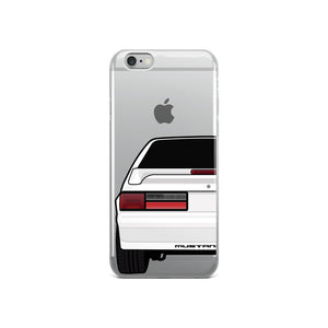87-93 White Hatchback iPhone Case (Rear) - 5ohNation