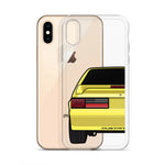 87-93 Yellow Hatchback iPhone Case (Rear) - 5ohNation
