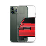 87-93 Red Hatchback iPhone Case (Rear) - 5ohNation