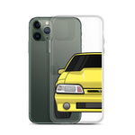 87-93 Yellow Foxbody iPhone Case (Front) - 5ohNation