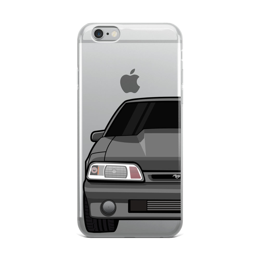 87-93 Gray Foxbody iPhone Case (Front) - 5ohNation
