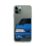 87-93 Blue Foxbody iPhone Case (Front) - 5ohNation