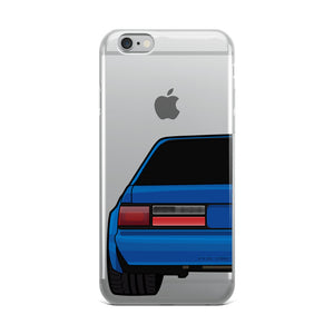 88-93 Notchback Blue iPhone Case (Rear) - 5ohNation