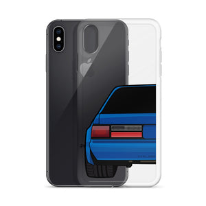 88-93 Notchback Blue iPhone Case (Rear) - 5ohNation