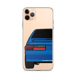 87-93 Blue Hatchback iPhone Case (Rear) - 5ohNation