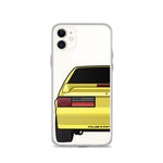 87-93 Yellow Hatchback iPhone Case (Rear) - 5ohNation