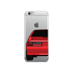 87-93 Red Hatchback iPhone Case (Rear) - 5ohNation