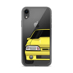 87-93 Yellow Foxbody iPhone Case (Front) - 5ohNation