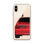 87-93 Red Hatchback iPhone Case (Rear) - 5ohNation