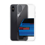 87-93 Blue Hatchback iPhone Case (Rear) - 5ohNation