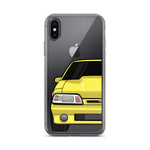 87-93 Yellow Foxbody iPhone Case (Front) - 5ohNation
